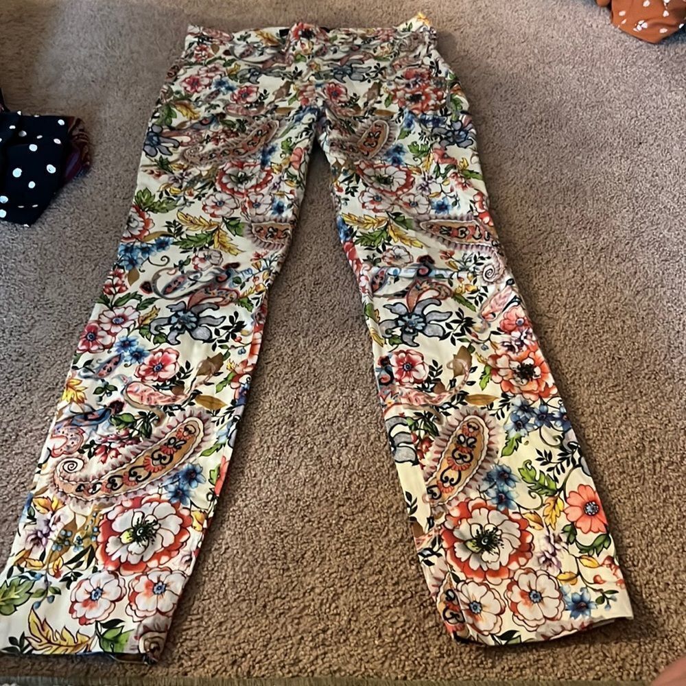 Zara floral pants xs‎